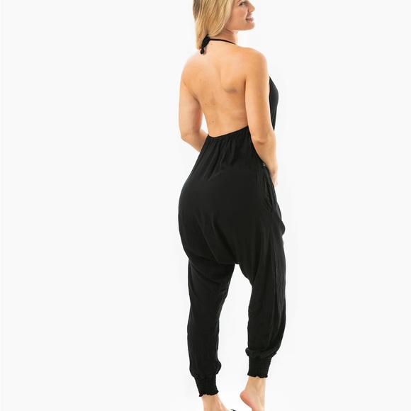 Buddhapants Black Cotton Women's Jumpsuit - Picture 5 of 6